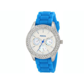 Watch strap Fossil ES3497 Silicone Blue 18mm